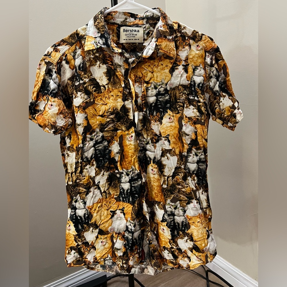 Bershka cotton short sleeves shirt